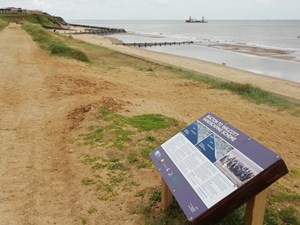 Offshore barge at Bacton – latest stage of Sandscaping project