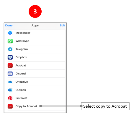 Select copy to Acrobat