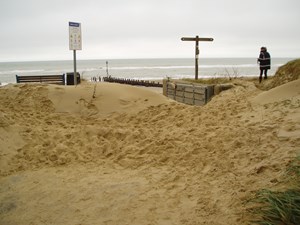 Windblown sand clearing operation continues in Bacton and Walcott