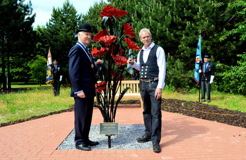 Poppies in Steel commemorative sculpture unveiled