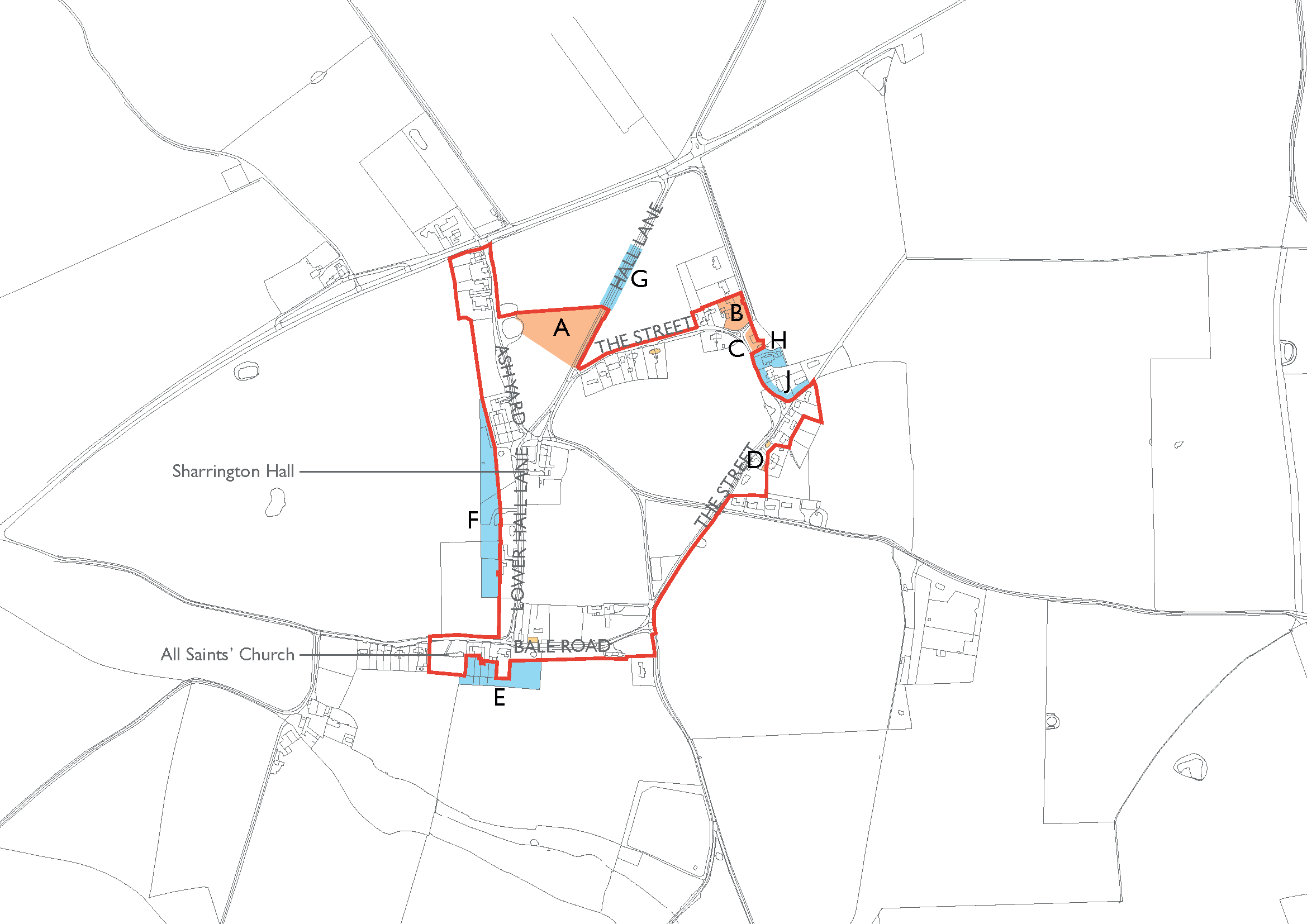 Sharrington boundary changes map