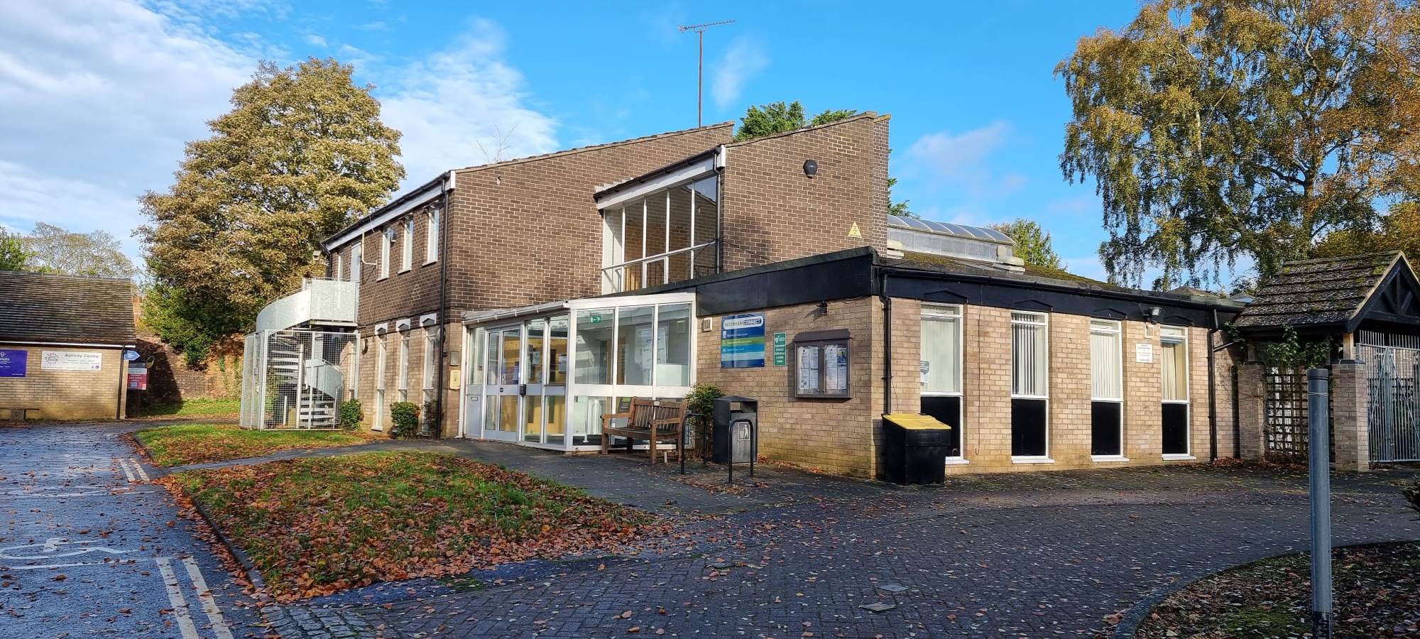 Image of the front of the Fakenham Connect building