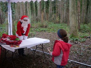 Father Christmas stops by Holt Country Park