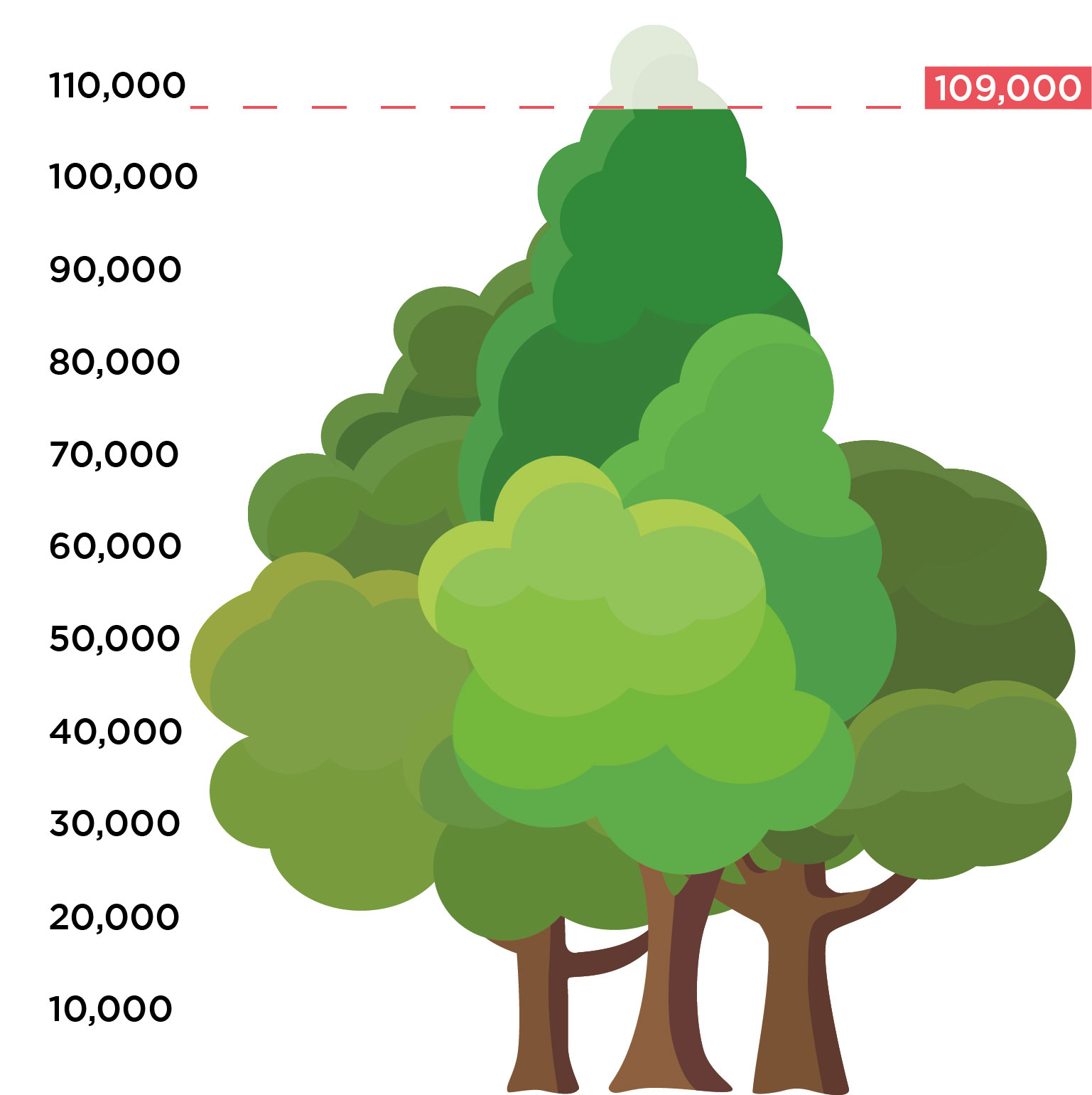 tree planting total 109,000 point