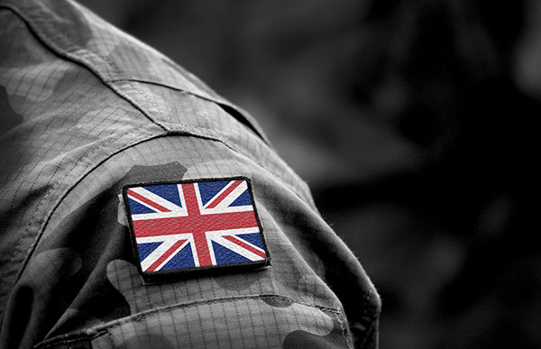 photo flag of UK military uniform