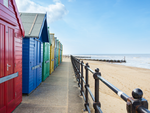 Maintenance work begins on the Mundesley shelter and beach huts