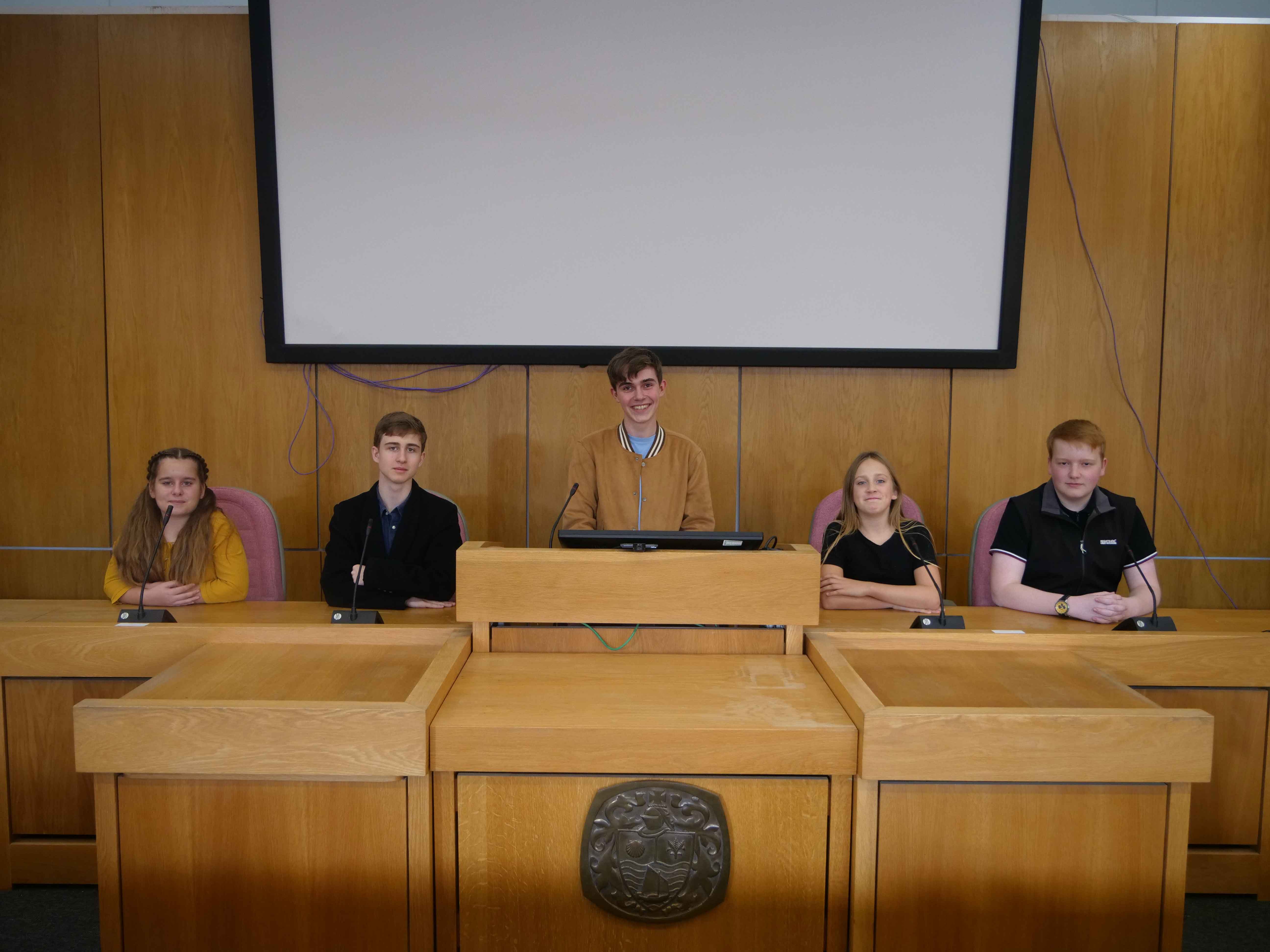 Youth Council in the Council Chambers