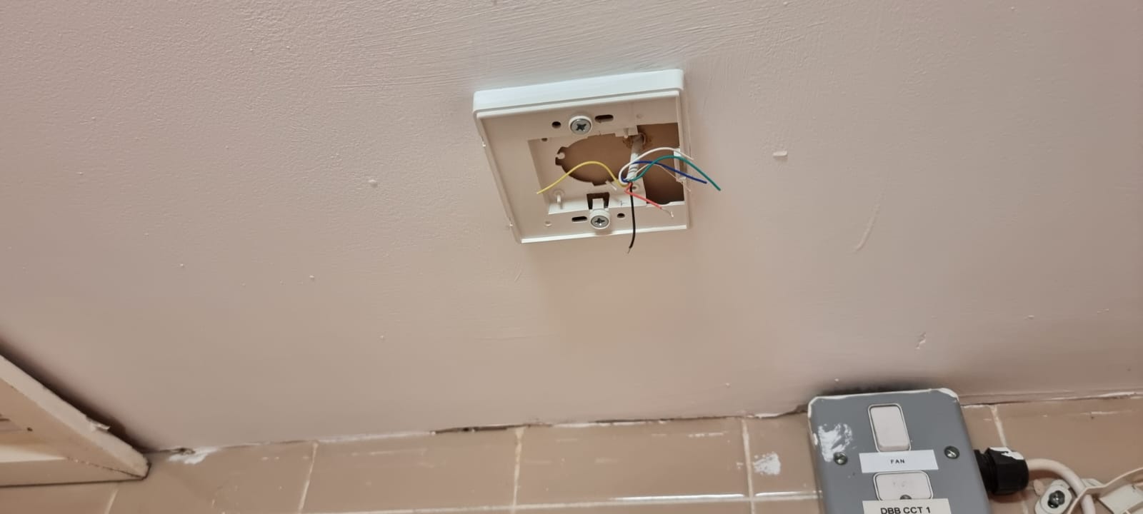 Electrical damage in one of our accessible toilets