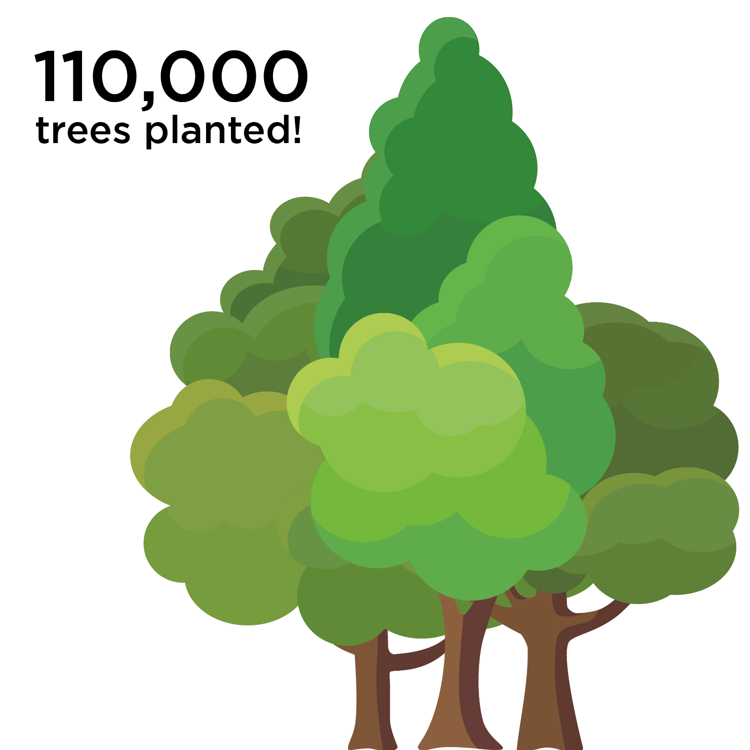 110,000 trees planted