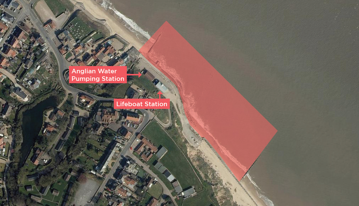 Image of a map of Mundesley Beach