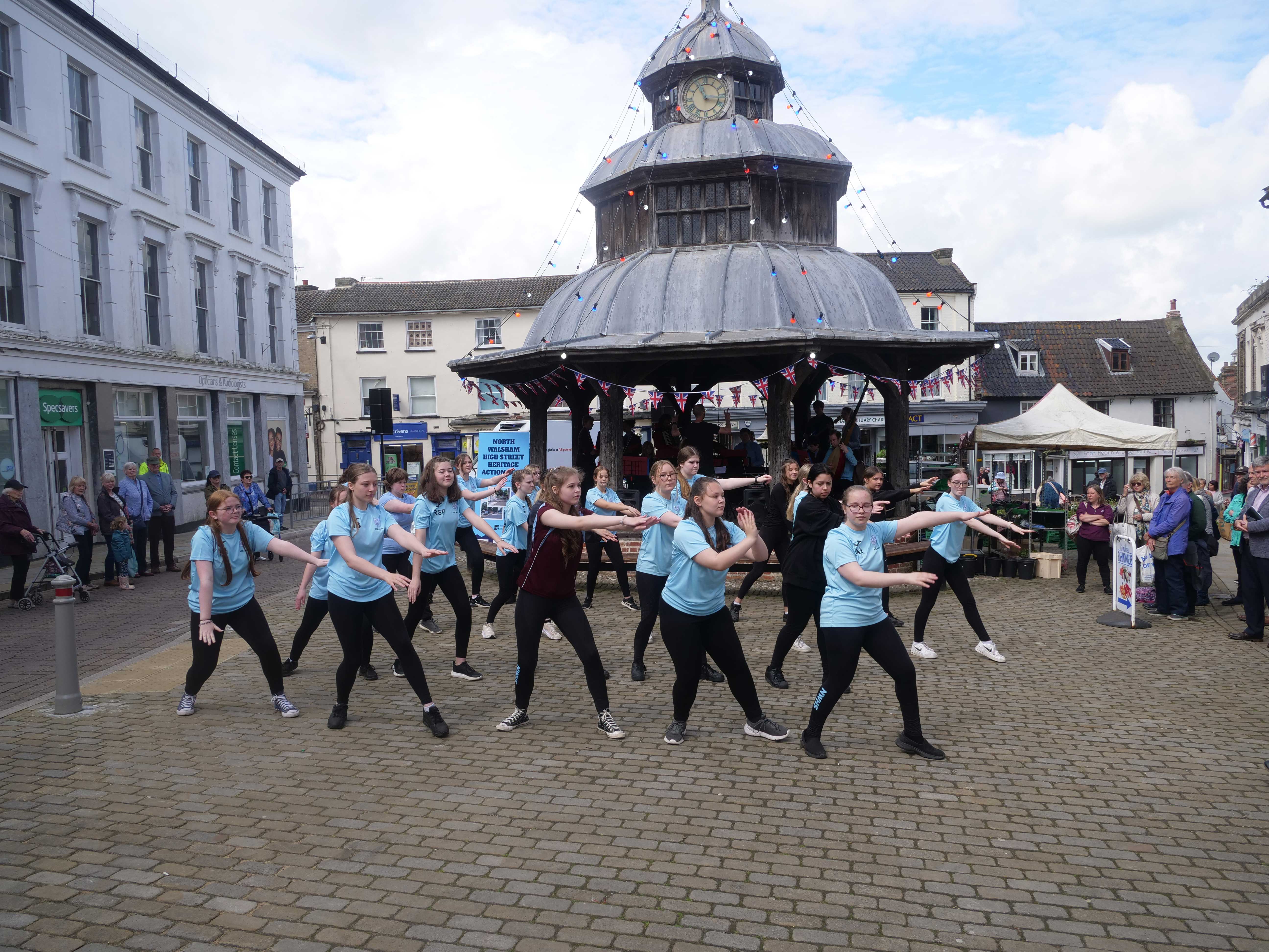 Students dancing at the HAZ event in North Walsham