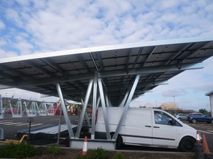 First Solar Carport bay completed at The Reef
