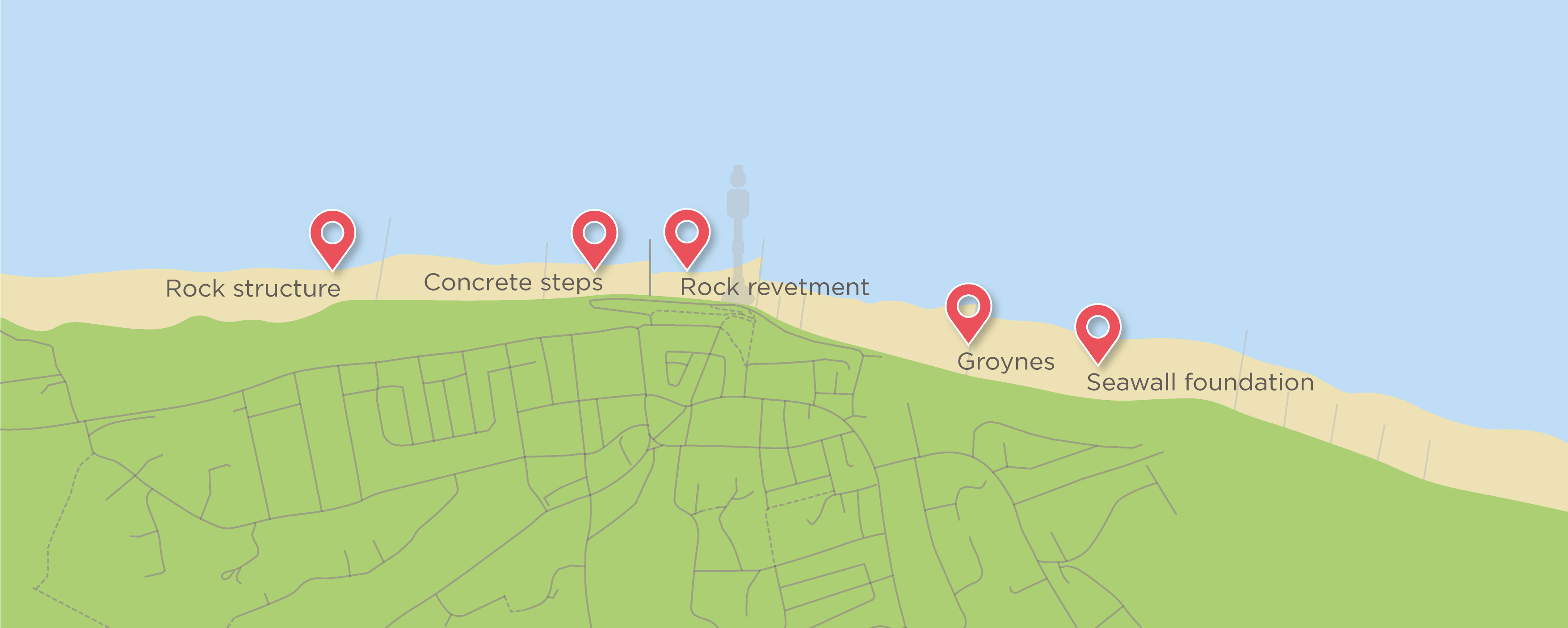 Map of Cromer seafront